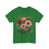 Wildflowers and Pink & Red Roses, Graphic T-Shirts for Women, Floral Shirt, Womens Short Sleeve, Ladies Graphic Tees #5133TTS