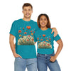 Wildflowers and Orange Roses, Graphic T-Shirts for Women, Floral Shirt, Womens Short Sleeve, Ladies Graphic Tees #5047TTS