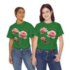 Wildflowers and Pink Roses, Graphic T-Shirts for Women, Floral Shirt, Womens Short Sleeve, Ladies Graphic Tees #5019TTS