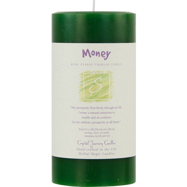 CRYSTAL JOURNEY Crystal J Candle Money Pillar, 1 EA