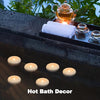 Aignis Flameless LED Floating Candles, White Battery Operated Candles Tealights 24 Pack for Pool/Bathtub/Hot Bath/Wedding Centerpiece Decor