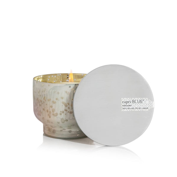 Capri Blue Volcano Scented Candle - Holiday Mercury Inverted Jar Candle - Luxury Aromatherapy Candle - Glass Candle Holder with A Mercury Pearl Etched Finish (10 oz)
