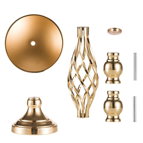 Versatile Metal Flower Arrangement, Candle Holder Stand Set for Wedding Party Dinner Centerpiece Event Restaurant Hotel Decoration (Gold, 10 x M)