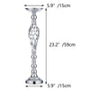 Set of 2 Versatile Silver Flower Arrangement Stand & Pillar Candle Holder Set for Wedding Party Dinner Centerpiece Event Restaurant Hotel Decoration (Silver Twist Style, 2 x L)
