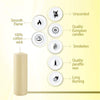 BOLSIUS Ivory Pillar Candle Large - 3 x 10 Inches - 115 Hours Burn Time - Premium European Quality - Smooth And Smokeless Flame - Relight Unscented Wedding, Dinner, Party, And Special Occasion Candle