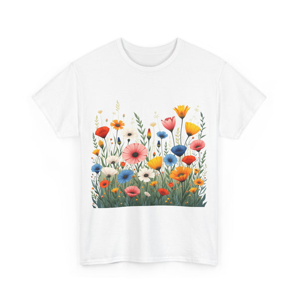 Wildflowers, Graphic T-Shirts for Women, Floral Shirt, Womens Short Sleeve, Ladies Graphic Tees #5108TTS