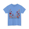 Wildflowers and Red Roses, Graphic T-Shirts for Women, Floral Shirt, Womens Short Sleeve, Ladies Graphic Tees #5033TTS