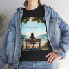 My Happy Place, Woman on Bench, Looking at Waves,  Safe Place T-Shirt, Finding My Happy Place Top, Ocean Waves,  #5003STS
