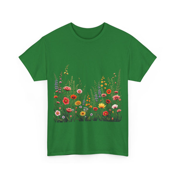 Wildflowers, Graphic T-Shirts for Women, Floral Shirt, Womens Short Sleeve, Ladies Graphic Tees #5104TTS