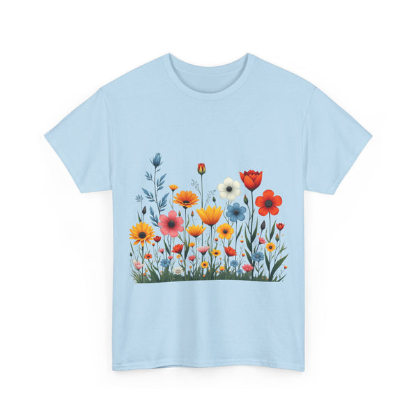 Wildflowers, Graphic T-Shirts for Women, Floral Shirt, Womens Short Sleeve, Ladies Graphic Tees #5115TTS