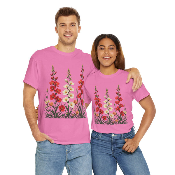 Wildflowers, Graphic T-Shirts for Women, Floral Shirt, Womens Short Sleeve, Ladies Graphic Tees #5123TTS