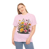 Wildflowers and Pink & Yellow Roses, Graphic T-Shirts for Women, Floral Shirt, Womens Short Sleeve, Ladies Graphic Tees #5150TTS