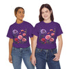 Wildflowers and Pink/Violet Roses, Graphic T-Shirts for Women, Floral Shirt, Womens Short Sleeve, Ladies Graphic Tees #5100TTS