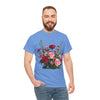 Wildflowers and Red & Pink Roses, Graphic T-Shirts for Women, Floral Shirt, Womens Short Sleeve, Ladies Graphic Tees #5132TTS