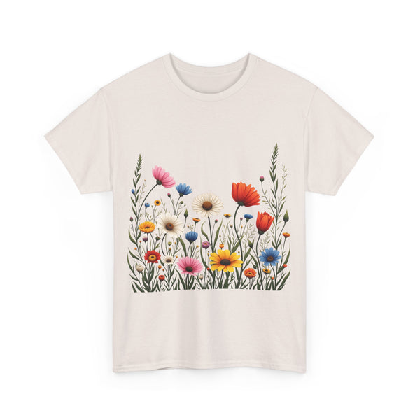 Wildflowers, Graphic T-Shirts for Women, Floral Shirt, Womens Short Sleeve, Ladies Graphic Tees #5109TTS
