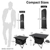 Audoyon Portable Camping Table Folding Ultralight Compact Side Table, Aluminum Fold Up Beach Table Tent Table for Outdoor Dining Cooking, Picnic, Grill, Hiking, Fishing, Sand(S - Black)