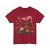 Wildflowers and Pink Roses, Graphic T-Shirts for Women, Floral Shirt, Womens Short Sleeve, Ladies Graphic Tees #5013TTS