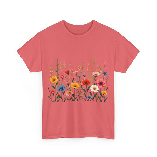 Wildflowers, Graphic T-Shirts for Women, Floral Shirt, Womens Short Sleeve, Ladies Graphic Tees #5113TTS