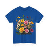 Wildflowers and Pink & Yellow Roses, Graphic T-Shirts for Women, Floral Shirt, Womens Short Sleeve, Ladies Graphic Tees #5150TTS