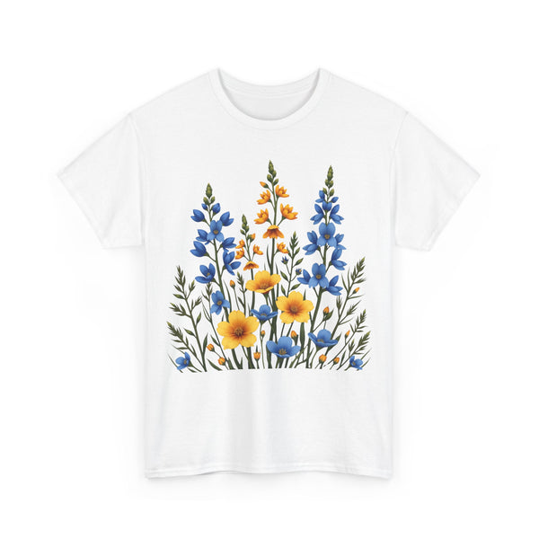 Wildflowers, Graphic T-Shirts for Women, Floral Shirt, Womens Short Sleeve, Ladies Graphic Tees #5121TTS