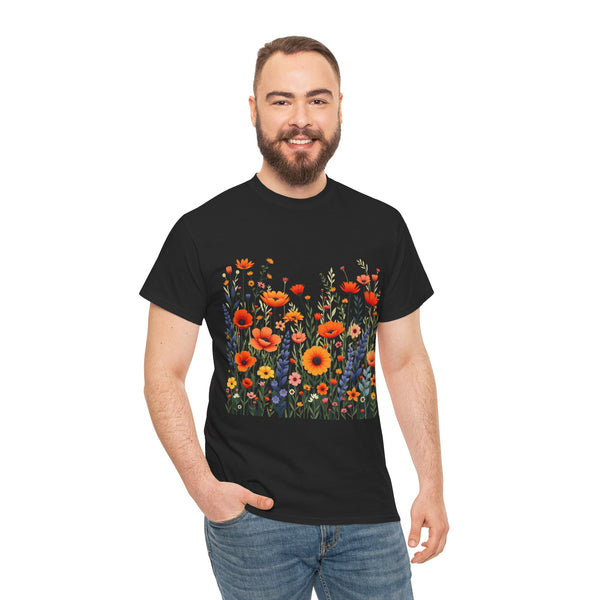 Wildflowers, Graphic T-Shirts for Women, Floral Shirt, Womens Short Sleeve, Ladies Graphic Tees #5105TTS