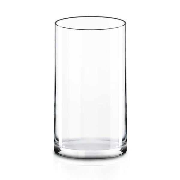 CYS Excel Large Glass Cylinder Vase (H:16" D:8") | Multiple Size Choices Glass Flower Vase Centerpieces | Hurricane Floating Candle Holder Vase