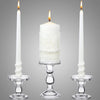Irenare 3 Unity Candles with Candle Holder for Wedding Ceremony Wedding Accessories for Reception Ceremony Decorative Glass Candle Holder Pillar Candle for Formal Events Wedding Church (Classic Style)