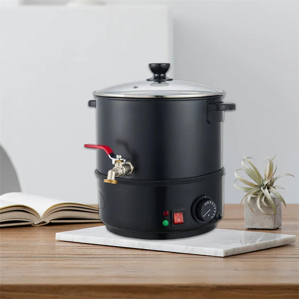 Candle Making Wax Melter, 10L Large Capacity Commercial Candle Maker with Anti-scalding Bucket Lid, Digital Temperature Display and Adjust Temperature, Easy to Clean, for Dorms, Offices, Camping