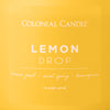 Colonial Candle Lemon Drop Scented Jar Candle, Pop of Color Collection, 3 Wick, 14.5 oz - Up to 60 Hours Burn