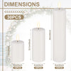 Set of 30 White Unscented Pillar Candles 2 x 3, 2 x 5, 2 x 8 Inch Large Tall Pillar Candles Bulk Rustic Emergency White Big Cotton Wick Wax Candle for Wedding Home Restaurants Spa Church Decorations