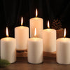 2.8x4 Unscented Pillar Candles,6 Pack Dripless Pillar Candle Set,Smokeless Hand Poured Pillar Candles Bulk, Long Lasting Burning Pillar Candles for Room Decoration Prayer Wedding Party(Ivory