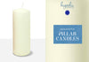 HYOOLA Ivory Pillar Candles 3x8 Inch - Unscented Pillar Candles - 6-Pack - European Made