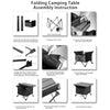 Audoyon Portable Camping Table Folding Ultralight Compact Side Table, Aluminum Fold Up Beach Table Tent Table for Outdoor Dining Cooking, Picnic, Grill, Hiking, Fishing, Sand(S - Black)