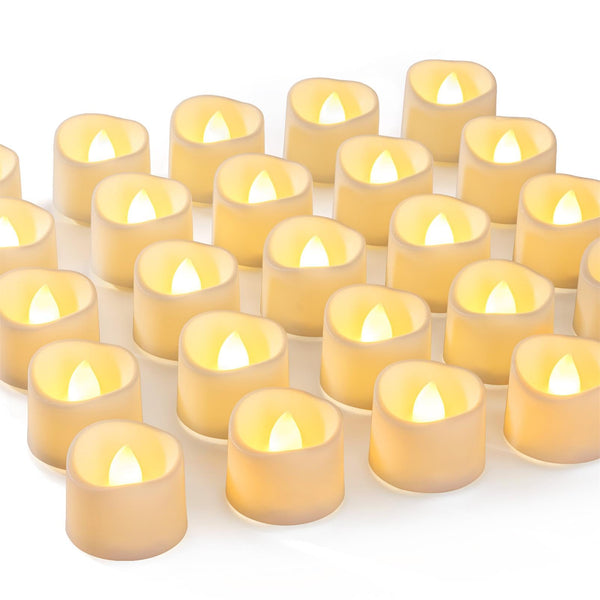 Homemory 72-Pack Novelty Flickering Flameless Tea Lights Candles, 200+Hours Battery Operated, Fake Electric LED Votive Candles, Small Wedding Candles for Table Centerpieces,Proposal,Anniversary