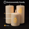 2.8x4 Unscented Pillar Candles,6 Pack Dripless Pillar Candle Set,Smokeless Hand Poured Pillar Candles Bulk, Long Lasting Burning Pillar Candles for Room Decoration Prayer Wedding Party(Ivory