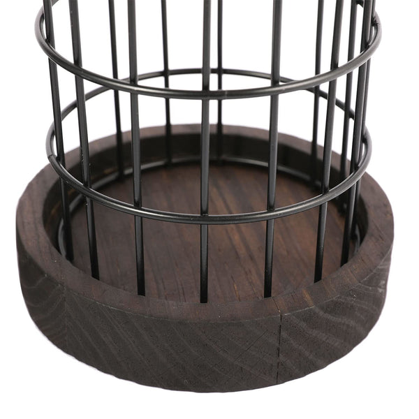 Wire Metal Cloche Set of 2, Decorative Candle Holder Cage Lanterns for Table and Farmhouse Decor
