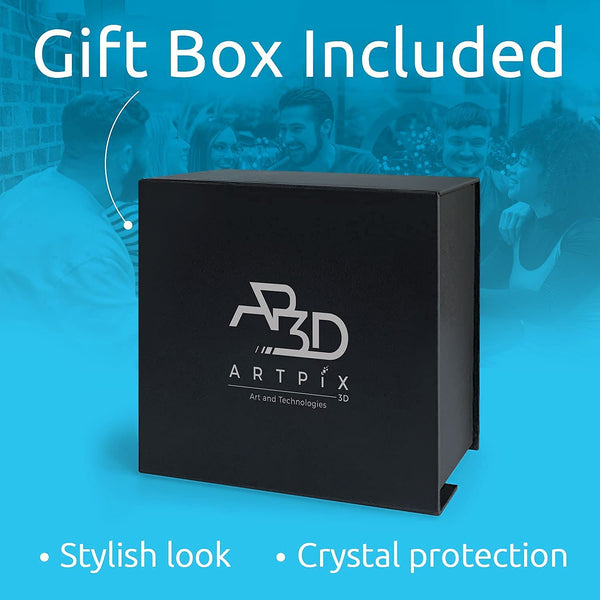 ArtPix 3D Crystal Photo, Custom Gifts for Father, Dad, Wife, Men, Husband, Mom, Her, Women, Great Customized Gift With Your Own Photo, Personalized Glass 3D Laser Etched Picture Birthday Heart