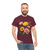 Wildflowers and Pink & Yellow Roses, Graphic T-Shirts for Women, Floral Shirt, Womens Short Sleeve, Ladies Graphic Tees #5146TTS