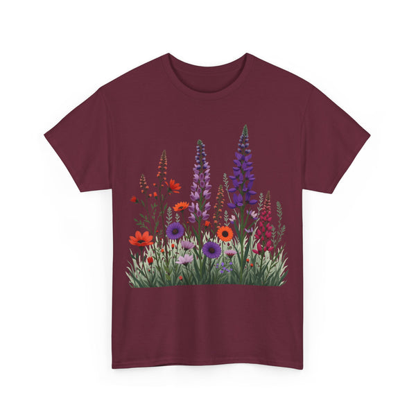 Wildflowers, Graphic T-Shirts for Women, Floral Shirt, Womens Short Sleeve, Ladies Graphic Tees #5125TTS