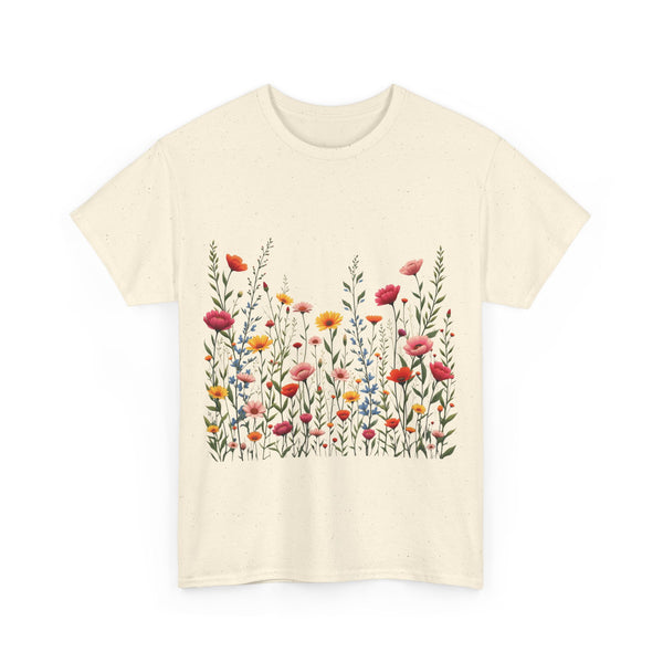 Wildflowers, Graphic T-Shirts for Women, Floral Shirt, Womens Short Sleeve, Ladies Graphic Tees #5103TTS