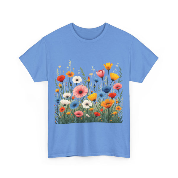 Wildflowers, Graphic T-Shirts for Women, Floral Shirt, Womens Short Sleeve, Ladies Graphic Tees #5108TTS