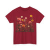 Wildflowers and Pink Roses, Graphic T-Shirts for Women, Floral Shirt, Womens Short Sleeve, Ladies Graphic Tees #5023TTS