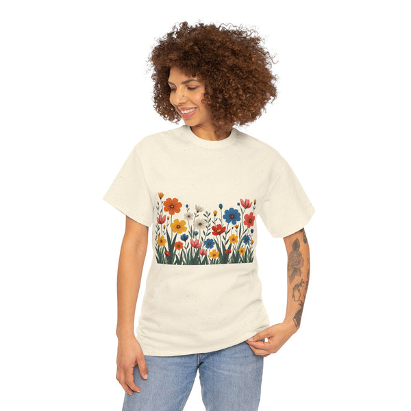 Wildflowers, Graphic T-Shirts for Women, Floral Shirt, Womens Short Sleeve, Ladies Graphic Tees #5112TTS