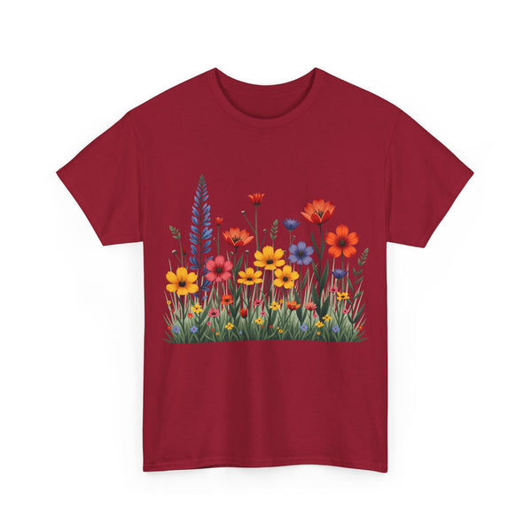 Wildflowers, Graphic T-Shirts for Women, Floral Shirt, Womens Short Sleeve, Ladies Graphic Tees #5117TTS