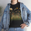 Wildflowers and White Roses, Graphic T-Shirts for Women, Floral Shirt, Womens Short Sleeve, Ladies Graphic Tees #5041TTS