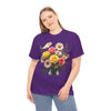 Wildflowers and Pink & Yellow Roses, Graphic T-Shirts for Women, Floral Shirt, Womens Short Sleeve, Ladies Graphic Tees #5136TTS