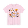 Wildflowers and Yellow Roses, Graphic T-Shirts for Women, Floral Shirt, Womens Short Sleeve, Ladies Graphic Tees #5011TTS