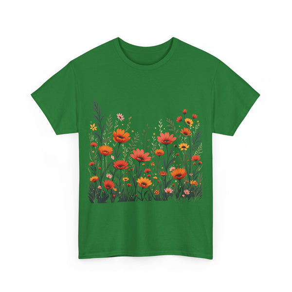 Wildflowers, Graphic T-Shirts for Women, Floral Shirt, Womens Short Sleeve, Ladies Graphic Tees #5102TTS