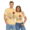 Wildflowers and a Red Rose, Graphic T-Shirts for Women, Floral Shirt, Womens Short Sleeve, Ladies Graphic Tees #5006TTS