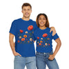 Wildflowers and Orange Roses, Graphic T-Shirts for Women, Floral Shirt, Womens Short Sleeve, Ladies Graphic Tees #5043TTS